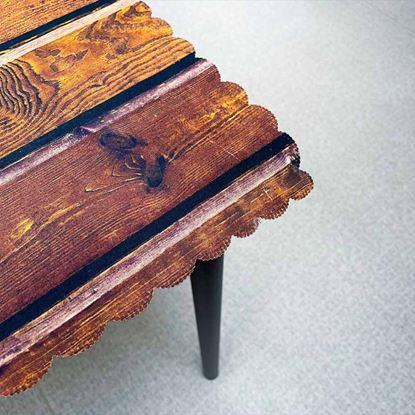 Obrázek Dekorativní ubrus s dekorem dřeva 61 x 61 cm