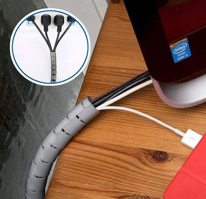 Obrázek z Spirálový organizér kabelů - 2 m, průměr 2 cm