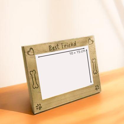 Obrázek z Dřevěný fotorámeček "Best Friend", 10 x 15 cm