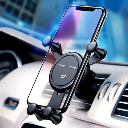 Obrázek Gravitační držák na mobil do auta do ventilace smajlík