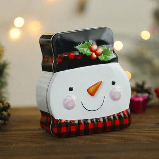 Obrázek z Plechová krabička na vánoční cukroví - sněhulák