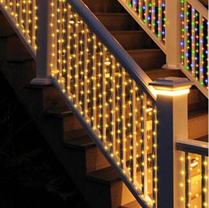 Obrázek z Solární LED závěs - 10 pramenů × 1 m  - teplá bílá