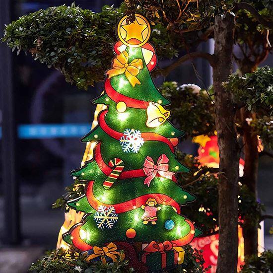 Obrázek z Svítící LED dekorace na okno - vánoční stromeček