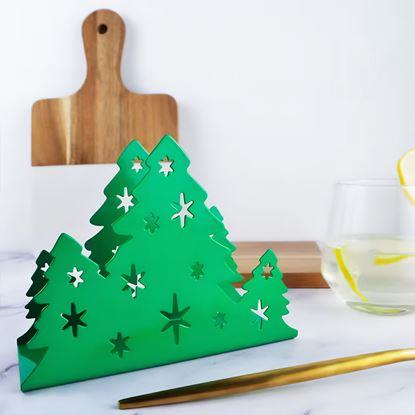 Obrázek Kovový držák na ubrousky - vánoční stromek