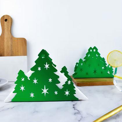 Obrázek z Kovový držák na ubrousky - vánoční stromek