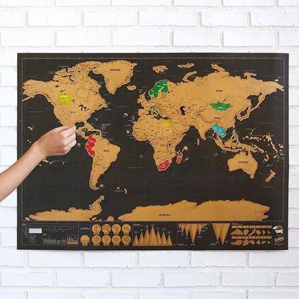 Obrázek z Stírací mapa světa deluxe - černá