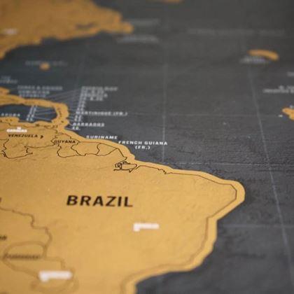 Obrázek z Stírací mapa světa deluxe - černá