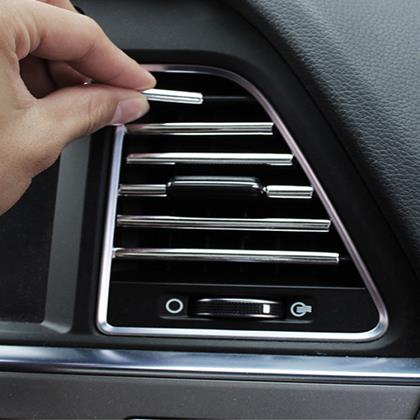 Obrázek z Dekorační lišty na ventilační mřížku auta 10 ks - stříbrná