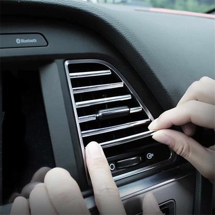 Obrázek z Dekorační lišty na ventilační mřížku auta 10 ks - stříbrná