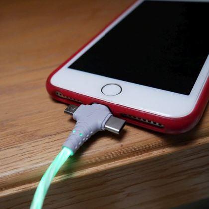 Obrázek z Svítící nabíjecí kabel 3v1