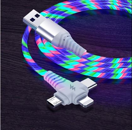 Obrázek z Svítící nabíjecí kabel 3v1