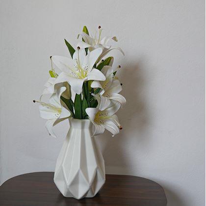 Obrázek z Umělá kytice lilií - bílá