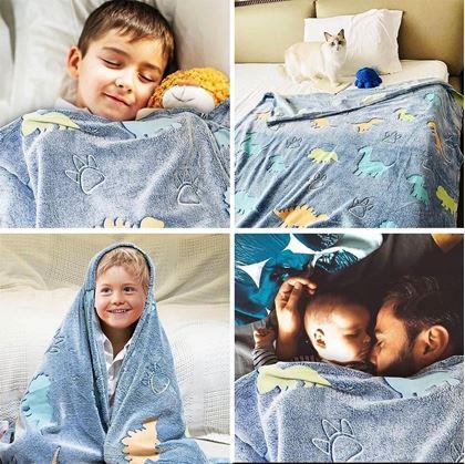 Obrázek z Svítící deka - dinosaurus