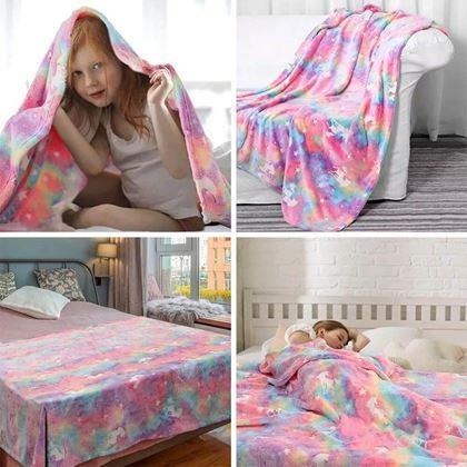 Obrázek z Svítící deka - jednorožec