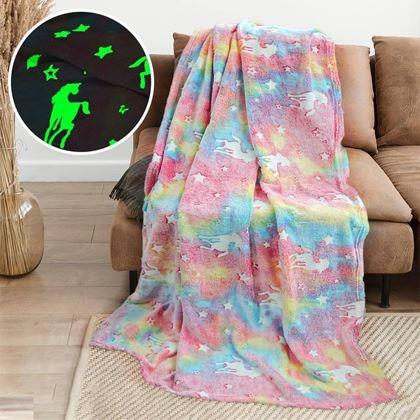 Obrázek z Svítící deka - jednorožec