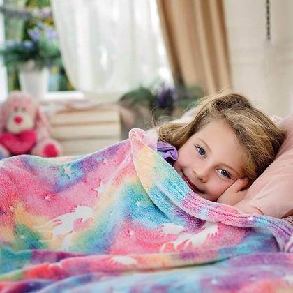 Obrázek z Svítící deka - jednorožec