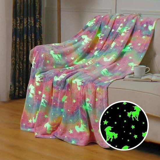 Obrázek z Svítící deka - jednorožec