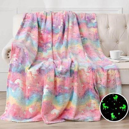 Obrázek z Svítící deka - jednorožec