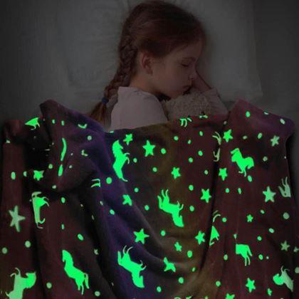 Obrázek z Svítící deka - jednorožec