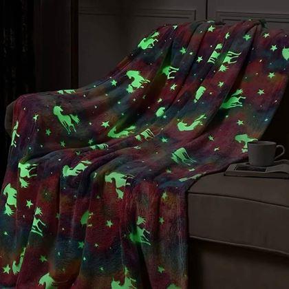 Obrázek z Svítící deka - jednorožec