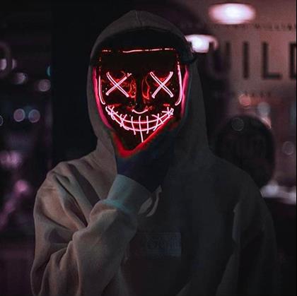Obrázek z Děsivá svítící maska - červená