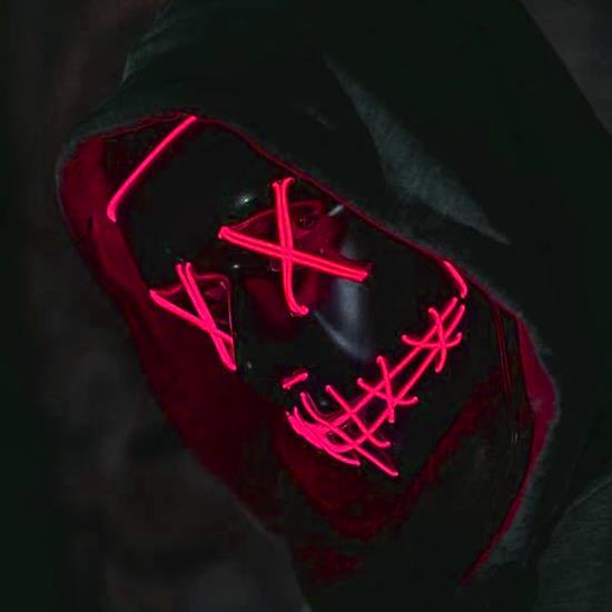 Obrázek z Děsivá svítící maska - červená