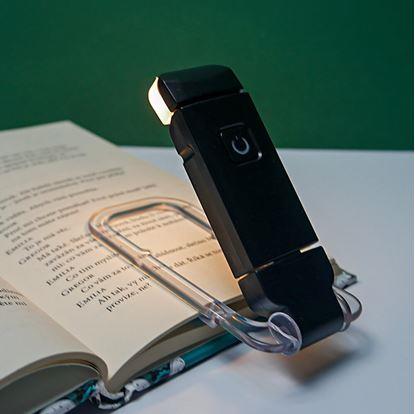 Obrázek Skládací LED lampička na čtení s klipem