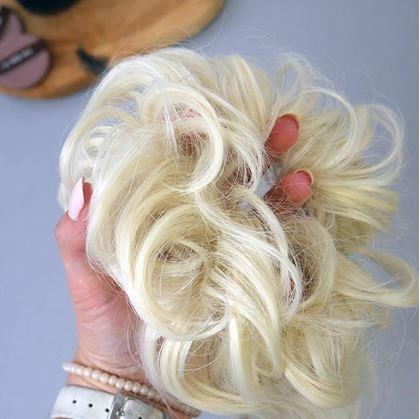 Obrázek z Příčesek do vlasů drdol - světlá blond