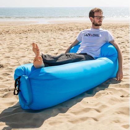 Obrázek z Nafukovací vak Lazy bag dvouvrstvý - modrý