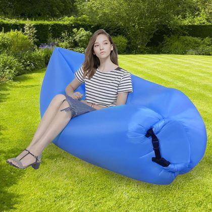 Obrázek z Nafukovací vak Lazy bag dvouvrstvý - modrý