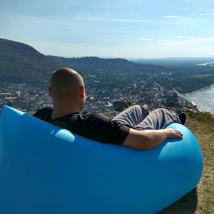 Obrázek z Nafukovací vak Lazy bag dvouvrstvý - modrý