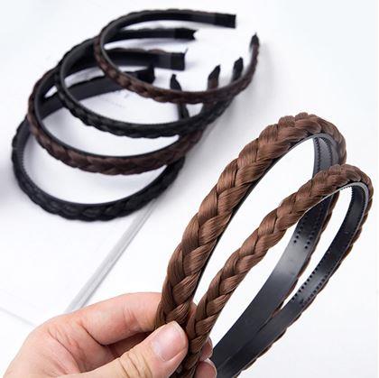 Obrázek z Čelenka s copánkem - hnědá