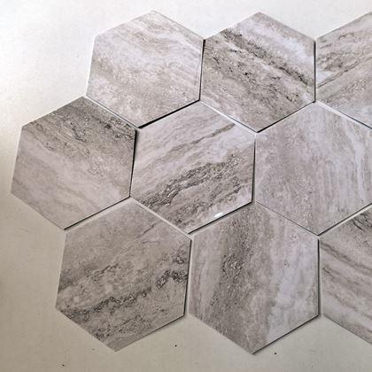 Obrázek z Tapeta hexagon 10 ks - šedá mozaika