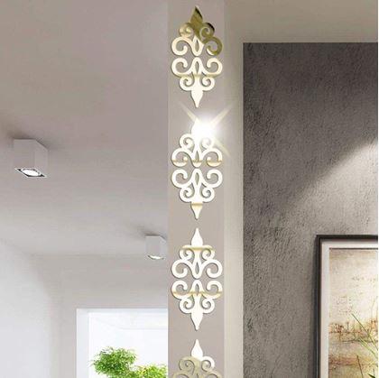Obrázek z Zrcadlové samolepky ornamenty - zlaté