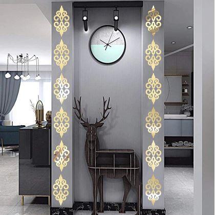 Obrázek z Zrcadlové samolepky ornamenty - zlaté