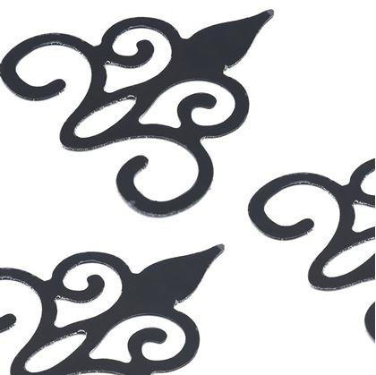 Obrázek z Zrcadlové samolepky ornamenty 10 ks - černé