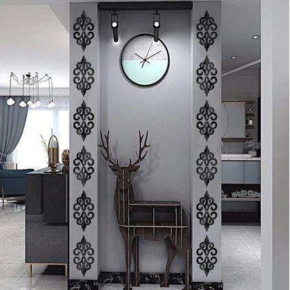 Obrázek z Zrcadlové samolepky ornamenty 10 ks - černé