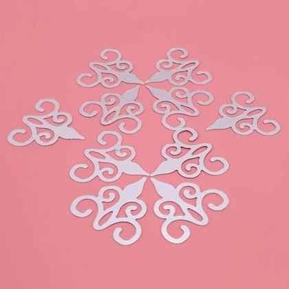 Obrázek z Zrcadlové samolepky ornamenty 10 ks - stříbrné