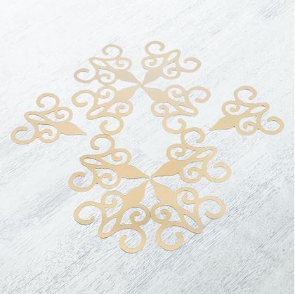 Obrázek z Zrcadlové samolepky ornamenty - zlaté