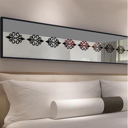 Obrázek z Zrcadlové samolepky ornamenty 10 ks - černé