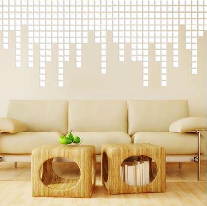 Obrázek z Zrcadlové samolepky čtverec 100 ks