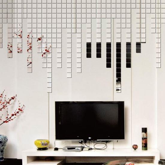 Obrázek z Zrcadlové samolepky čtverec 100 ks