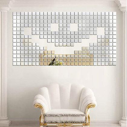 Obrázek z Zrcadlové samolepky čtverec 100 ks