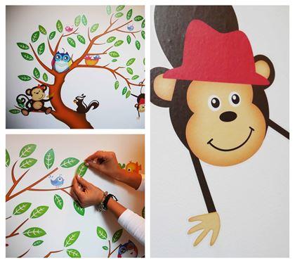 Obrázek z Dětské samolepky na zeď - zvířátka