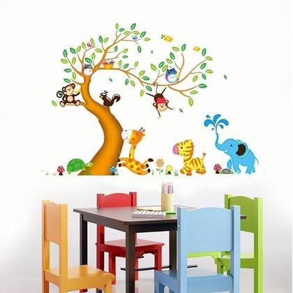 Obrázek z Dětské samolepky na zeď - zvířátka