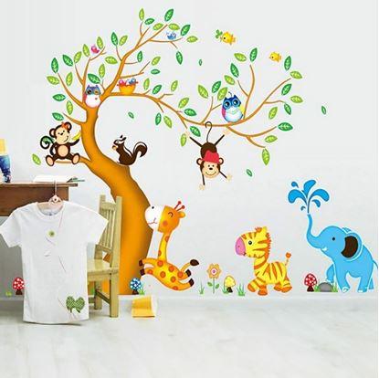 Obrázek Dětské samolepky na zeď - zvířátka