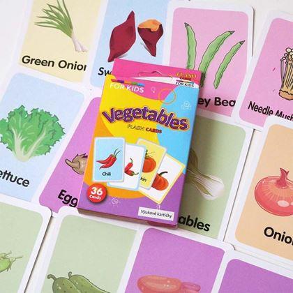 Obrázek z Sada 36 výukových kartiček v angličtině - zelenina