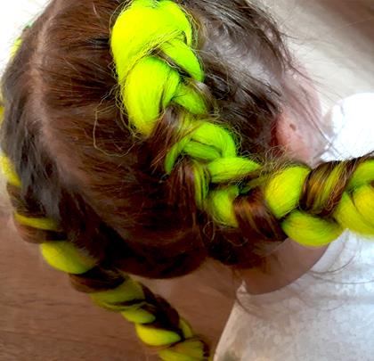 Obrázek z Vlasový příčesek - zelenožlutý
