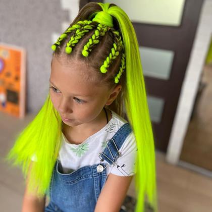 Obrázek z Vlasový příčesek - zelenožlutý