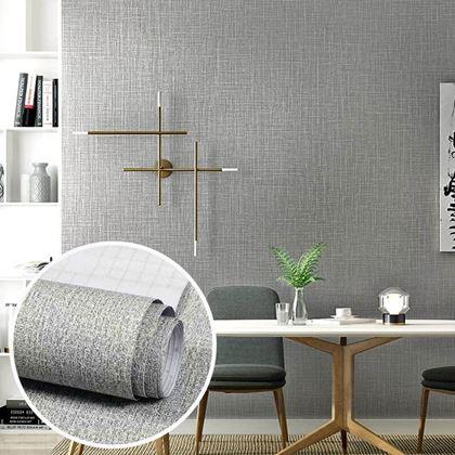 Obrázek z Vinylová tapeta na zeď 300 cm - šedá